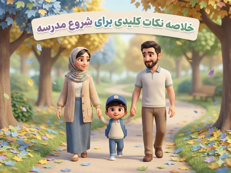 خلاصه نکات کلیدی برای والدین پیش از شروع مدرسه