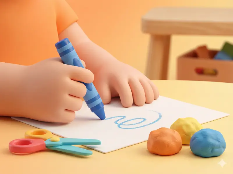 آماده‌سازی دست کودک برای نوشتن و کار با ابزار