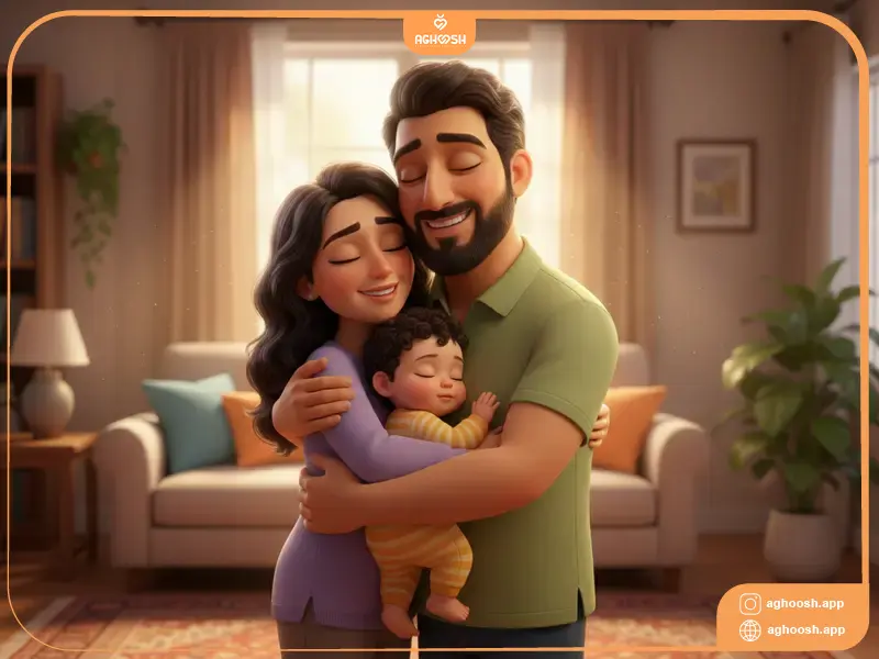 نتیجه‌گیری بغل کردن نوزاد