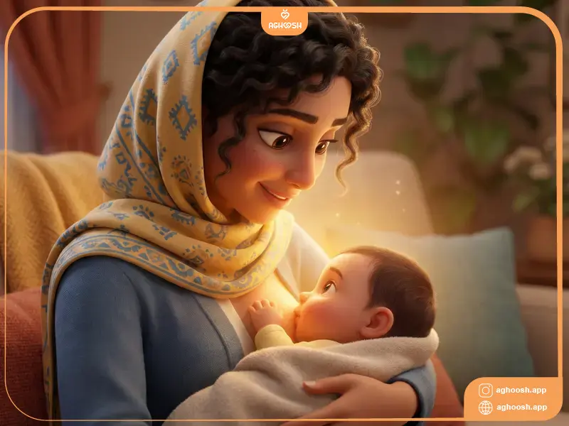 تغذیه نوزاد با شیر مادر