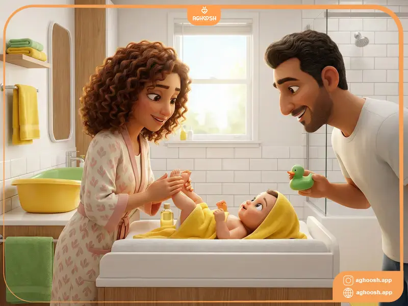 هفته دوم نوزاد: لمس، صدا و اولین نشانه‌های آگاهی