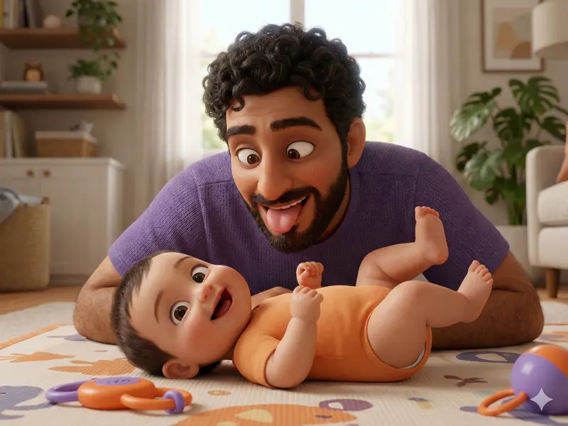 تماس روزانه پدر با نوزاد، رشد مغز و احساس را تقویت می‌کند