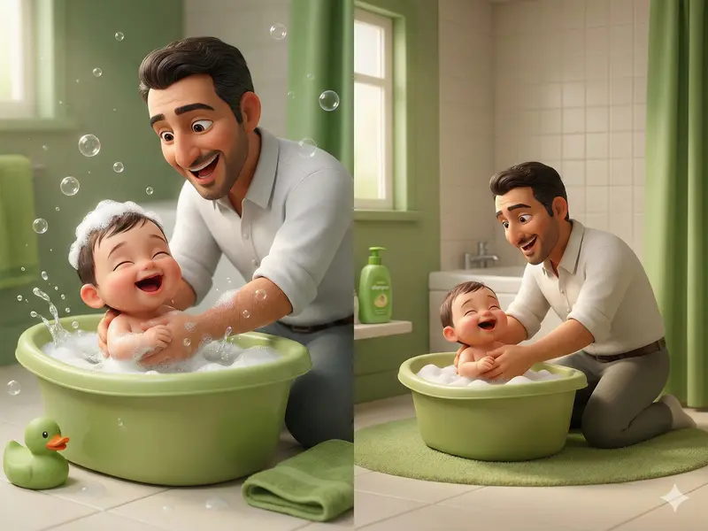 نقش پدر در مراقبت روزمره از نوزاد